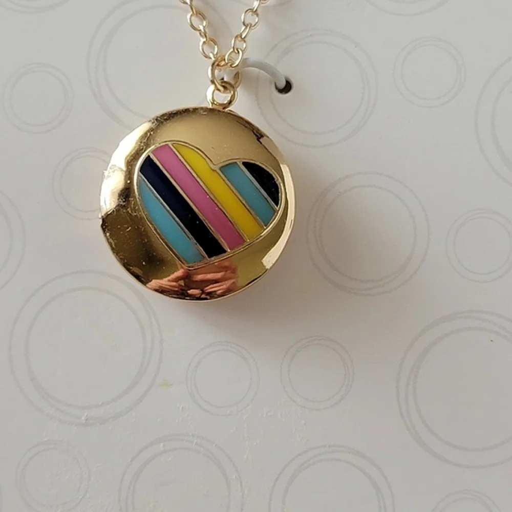 Rainbow Heart Locket and Earring Set | Wonder Nation